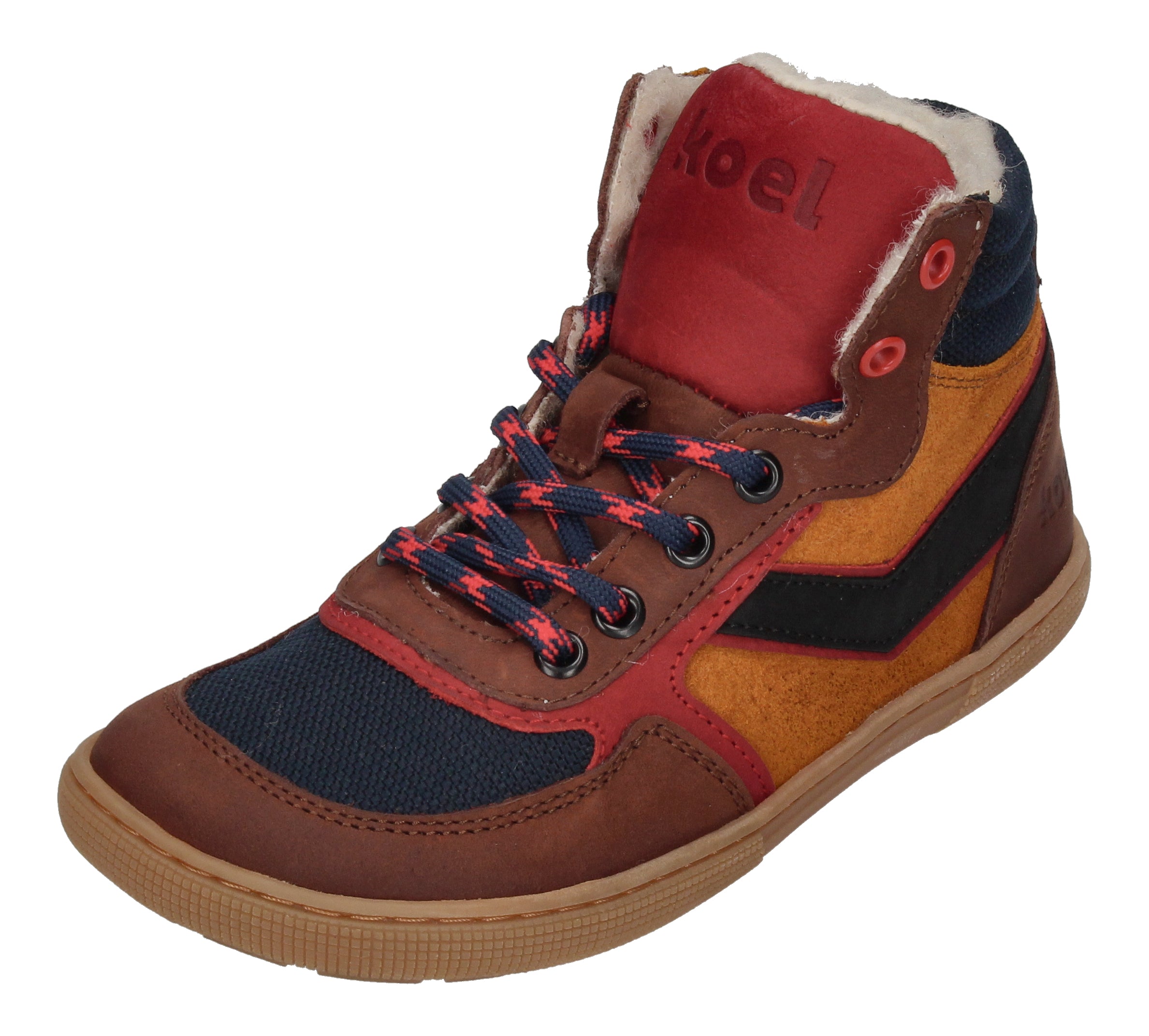 KOEL Barefoot Kinder Sneakers DANISH NAPPA 302 chocolate