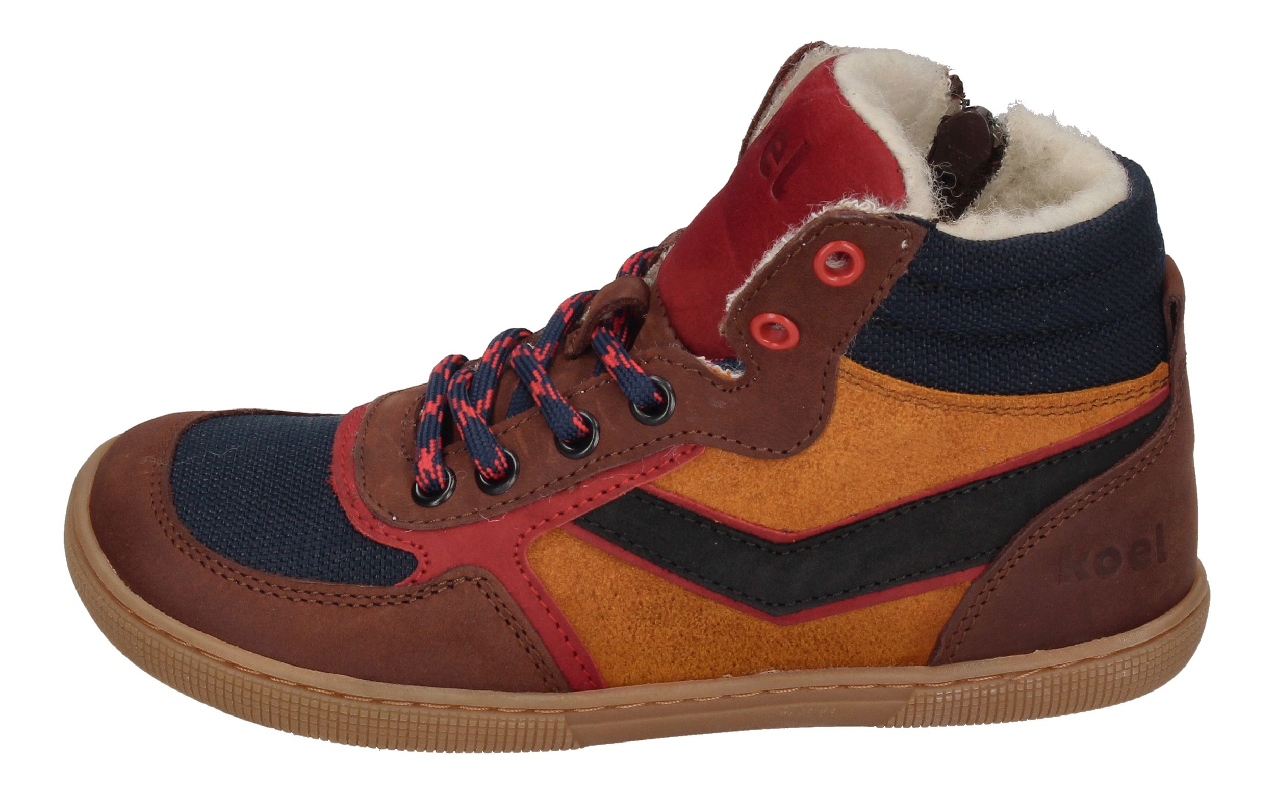 KOEL Barefoot Kinder Sneakers DANISH NAPPA 302 chocolate