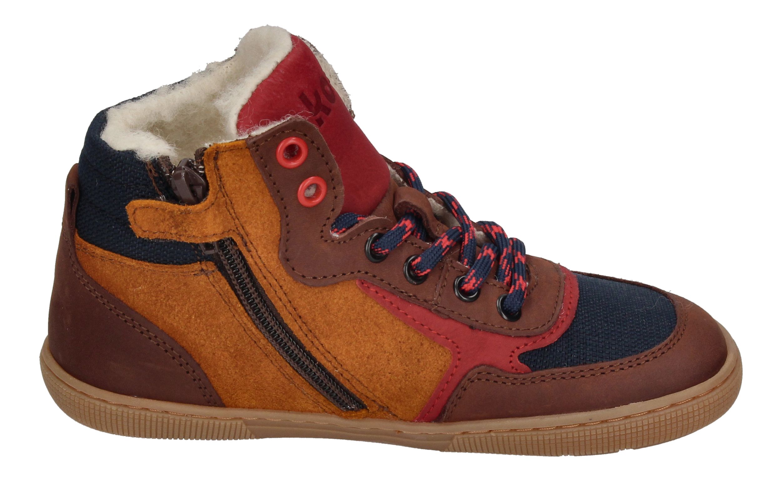 KOEL Barefoot Kinder Sneakers DANISH NAPPA 302 chocolate