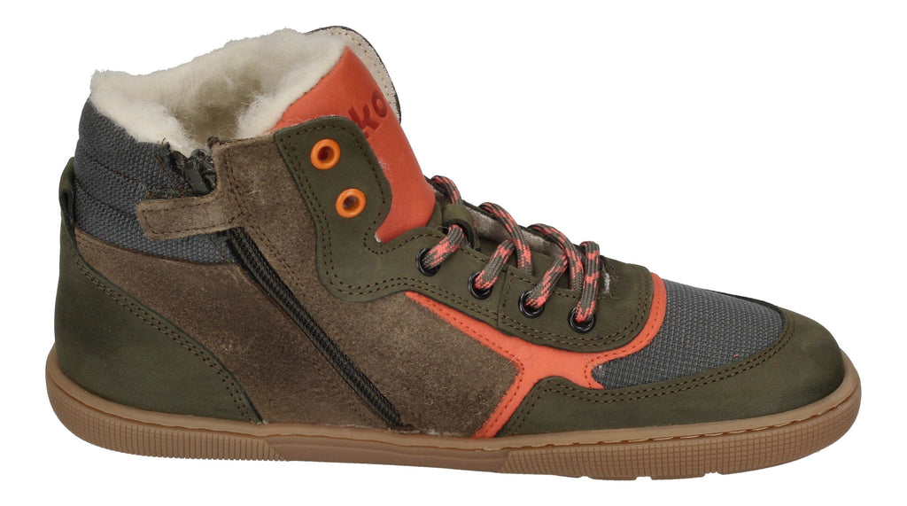 KOEL Barefoot Kinder Sneakers DANISH NAPPA 302 khaki-3