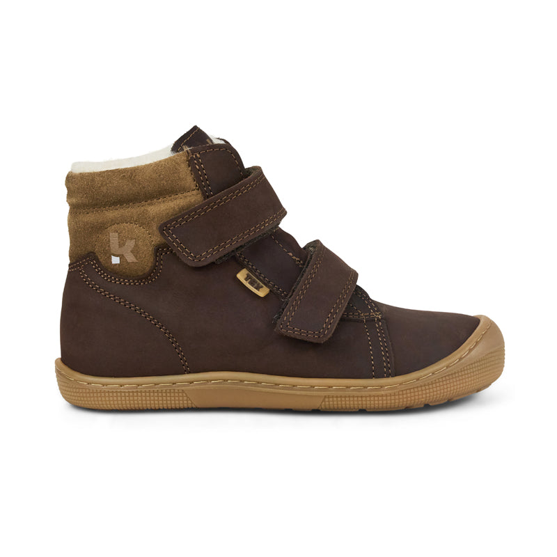 KOEL gefütterte Barefoot Kinderstiefel DEAN 3.0 TEX WOOL brown