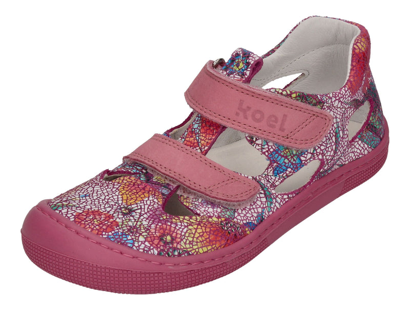 KOEL Barefoot Kinderschuhe - DEEN FANTASY - fuchsia flowers-0