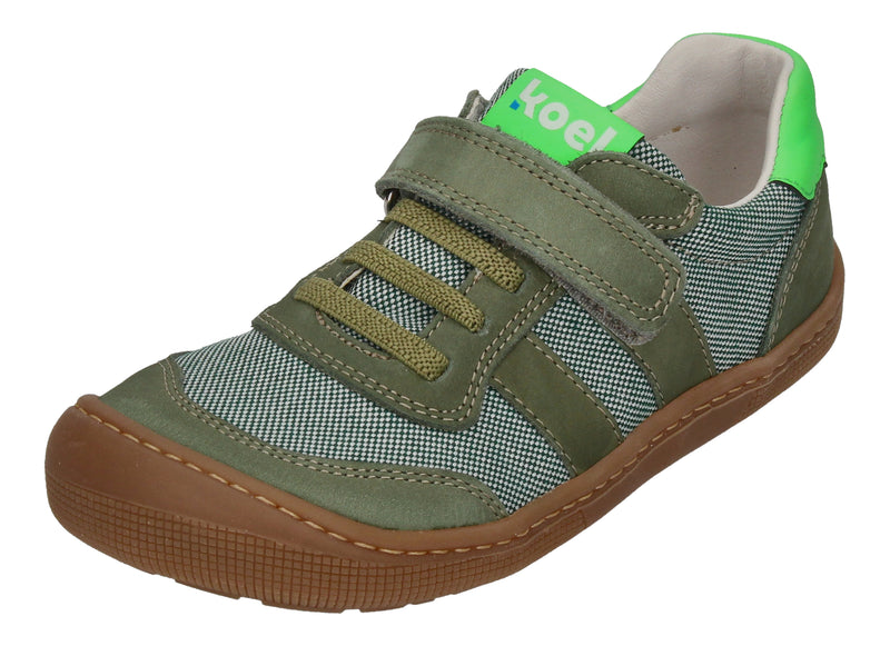 KOEL Barefoot Kinderschuhe - Sneakers DYLAN II TEXTILE olive