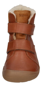 KOEL Barefoot Kinderstiefel - EMIL NAPA WOOL 08T - cognac