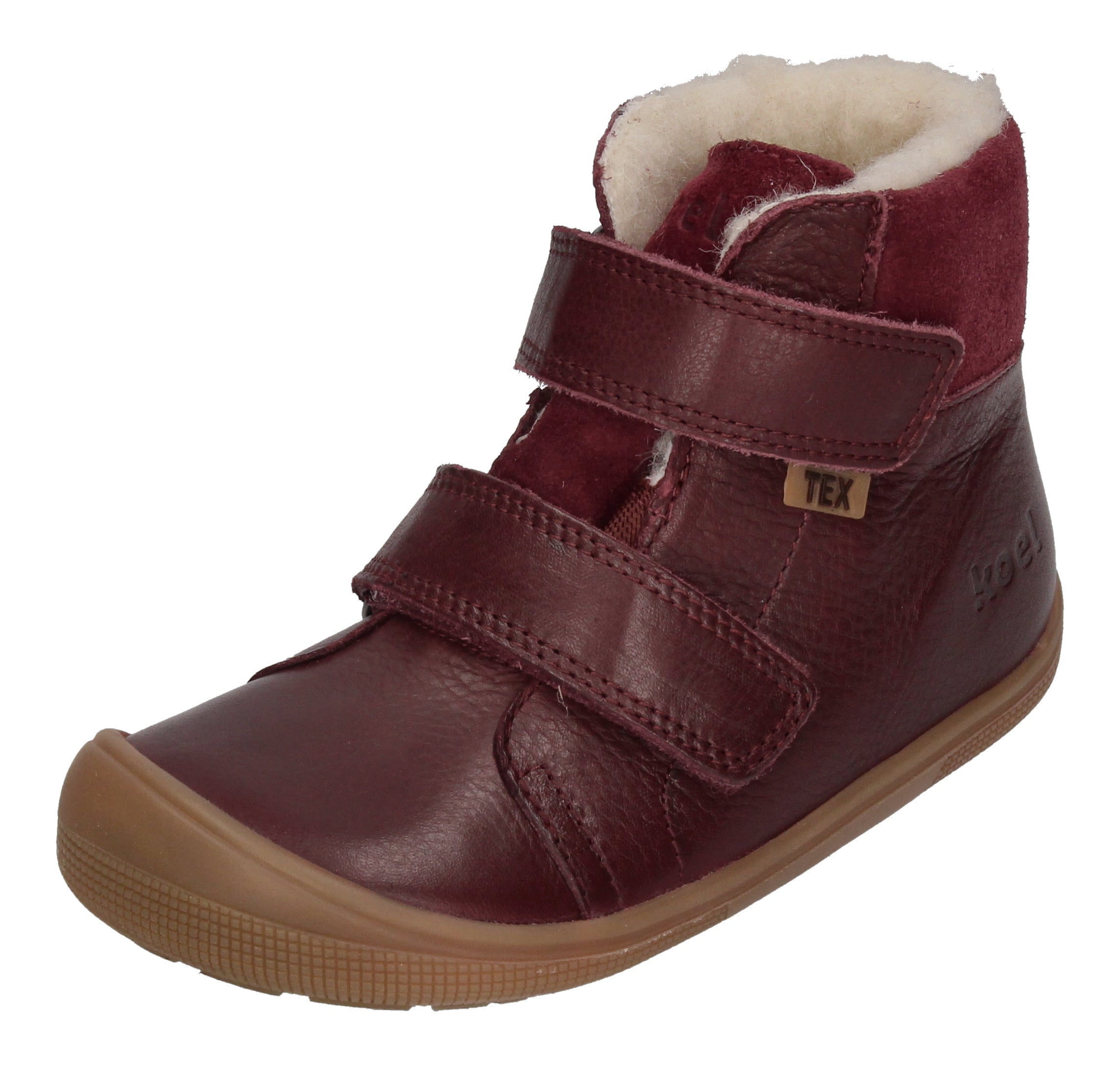KOEL Barefoot Kinderstiefel - EMIL NAPA WOOL - bordo