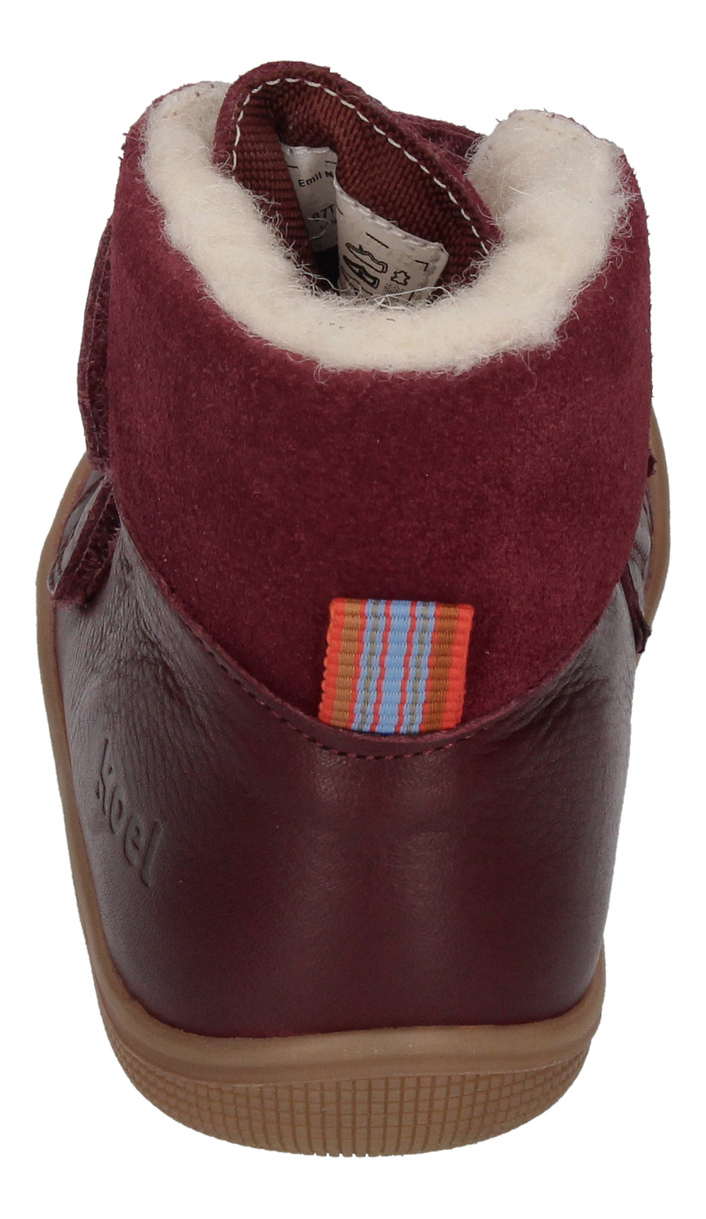 KOEL Barefoot Kinderstiefel - EMIL NAPA WOOL - bordo