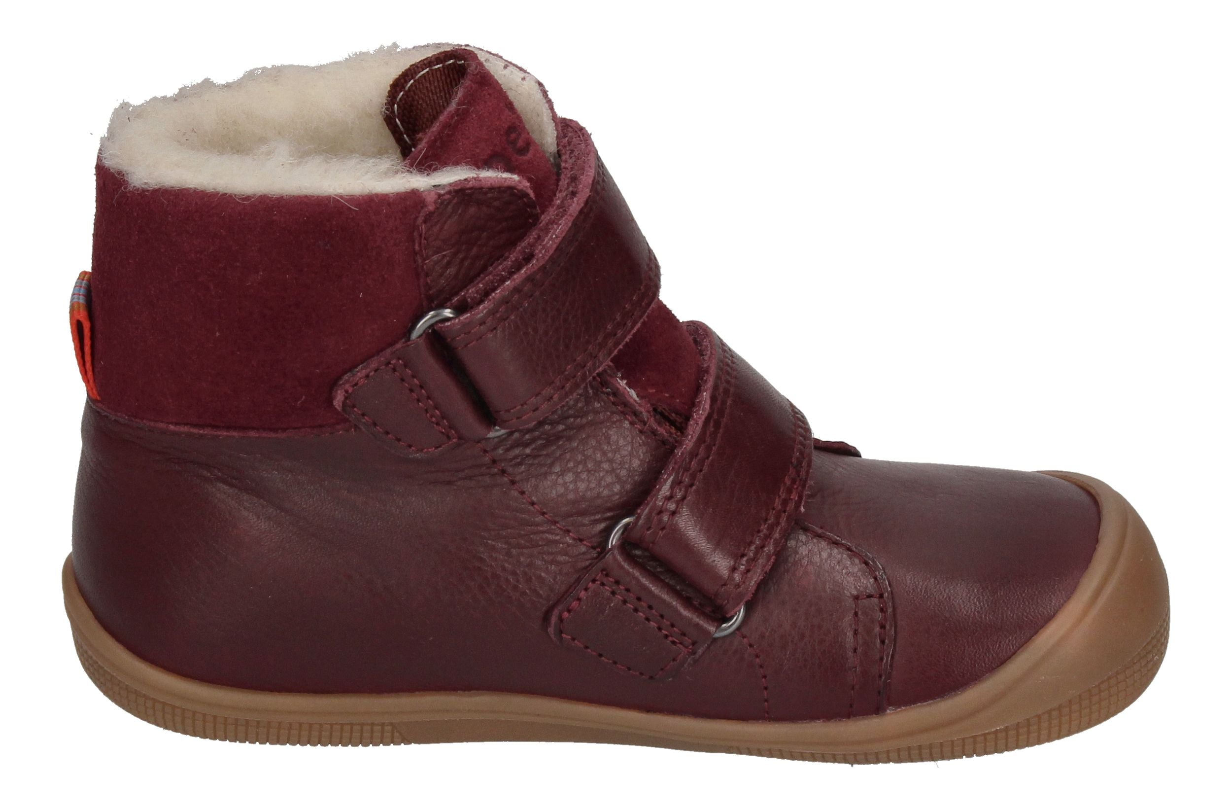 KOEL Barefoot Kinderstiefel - EMIL NAPA WOOL - bordo