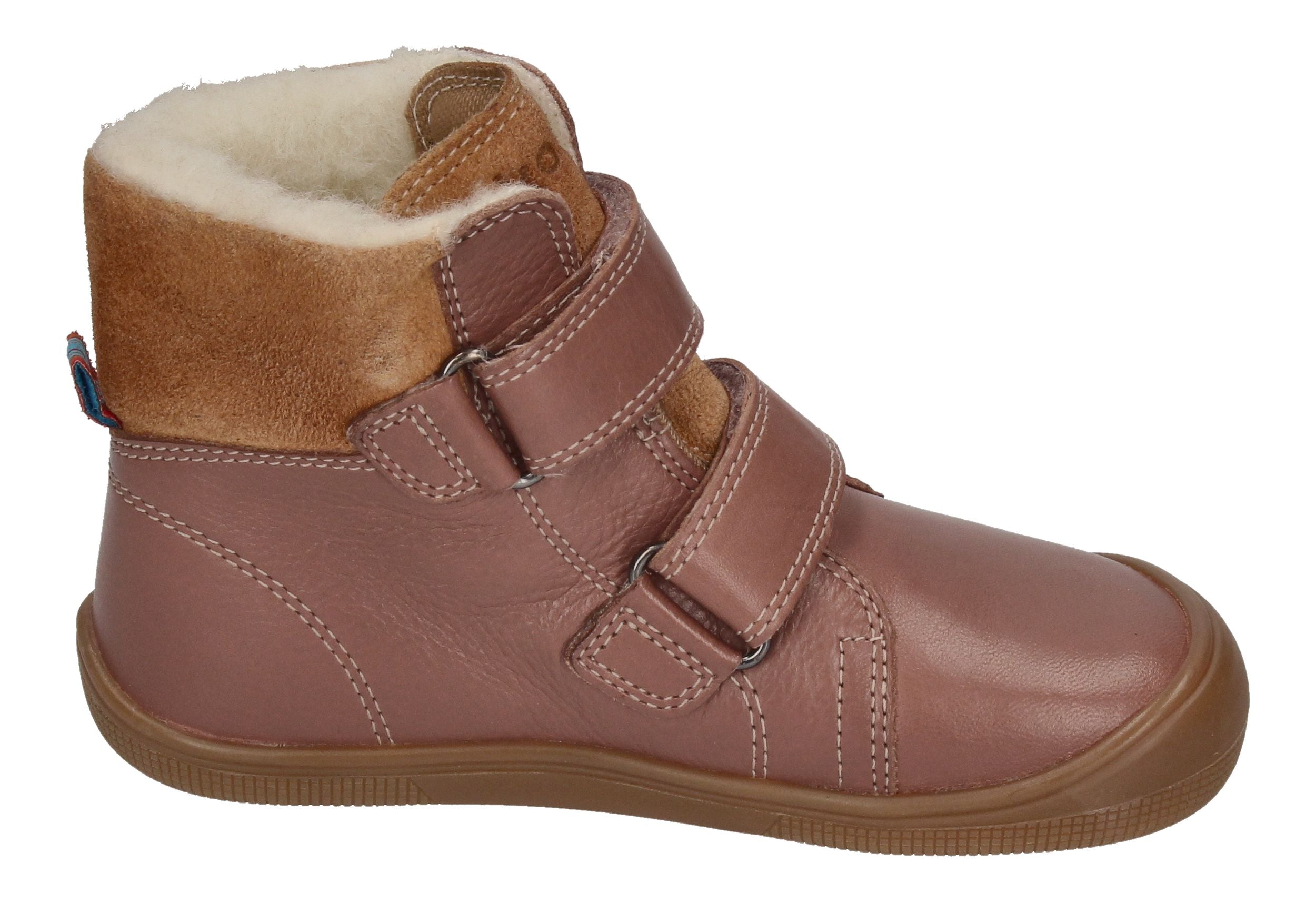 KOEL Barefoot Kinderstiefel - EMIL NAPA WOOL - old rose