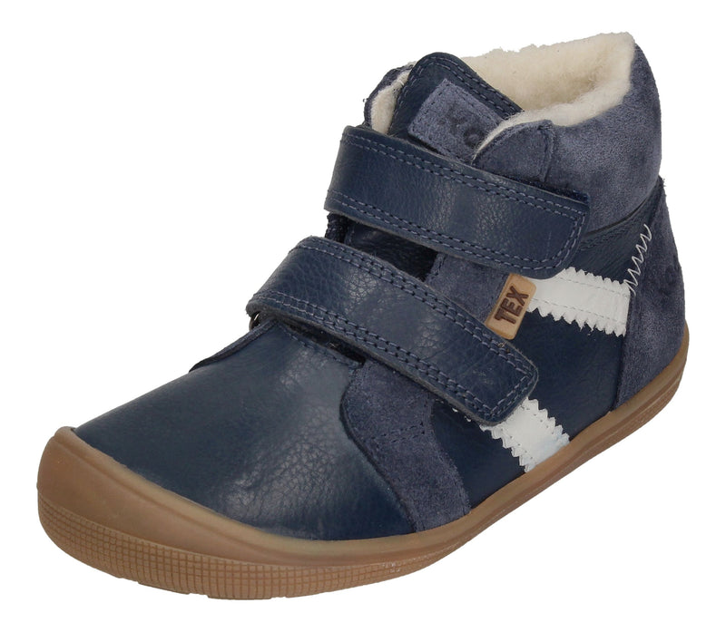 KOEL Barefoot Kinderstiefel - ETHAN TEX WOOL - blue-0