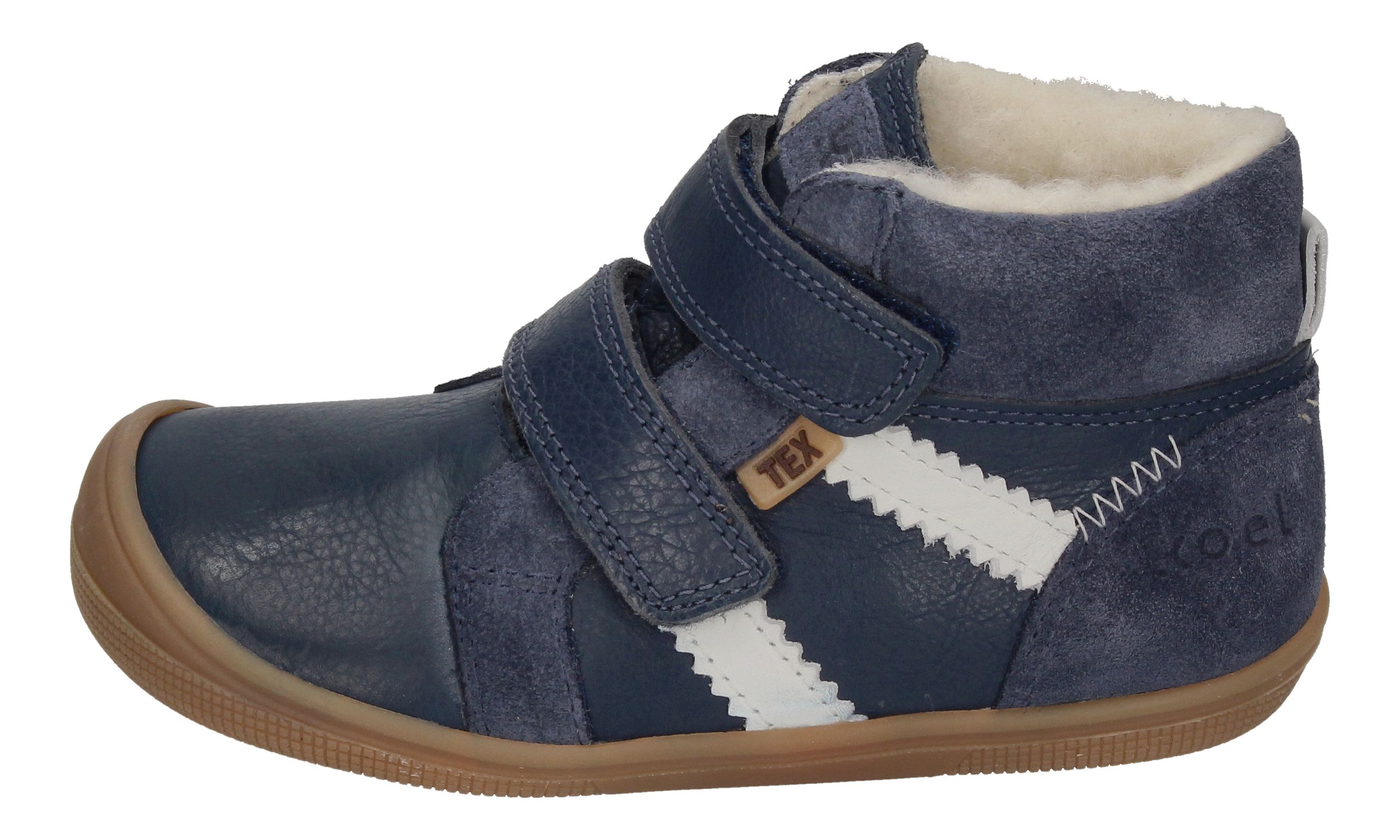 KOEL Barefoot Kinderstiefel - ETHAN TEX WOOL - blue-1