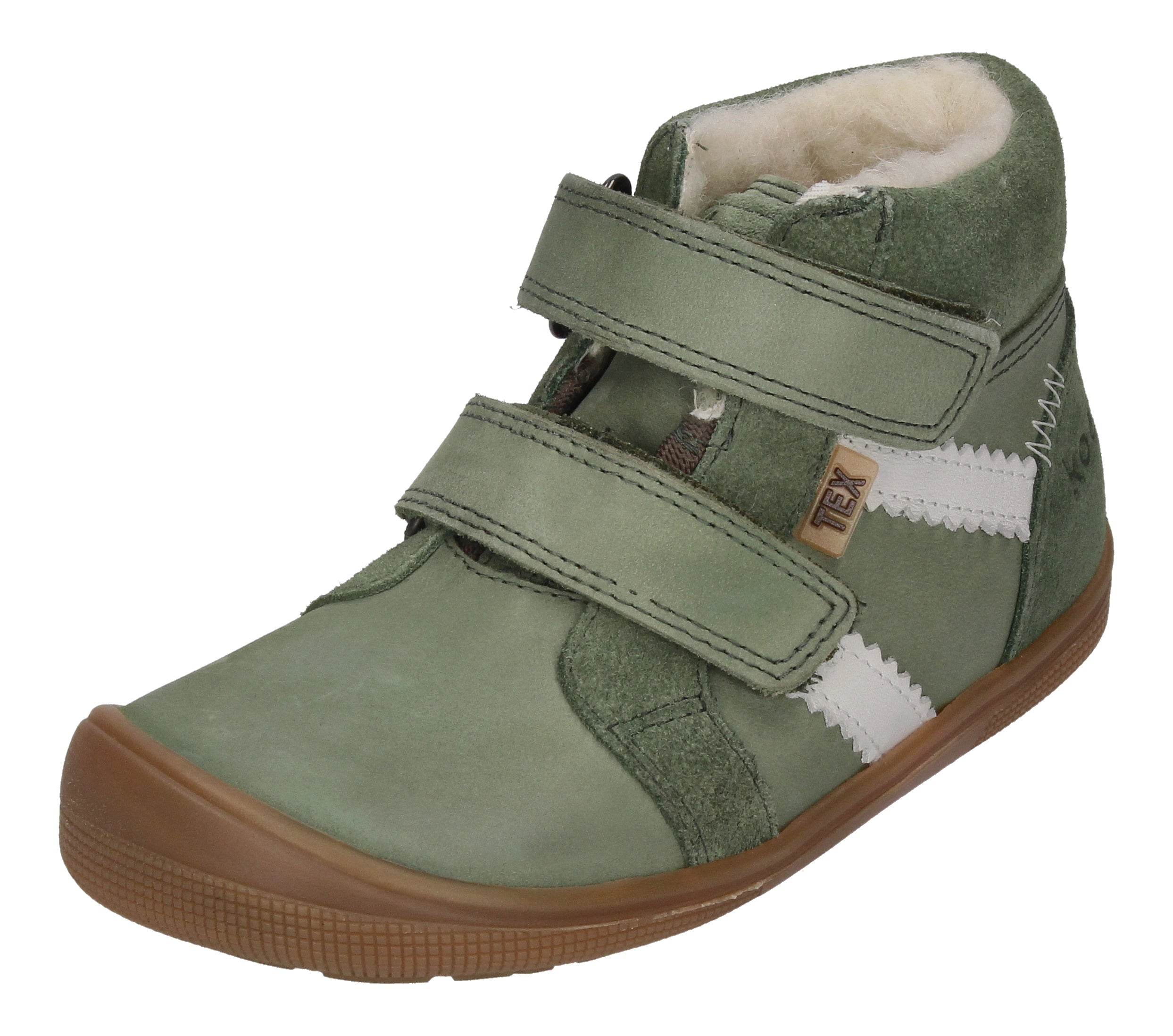 KOEL Barefoot Kinderstiefel - ETHAN TEX WOOL - olive-0