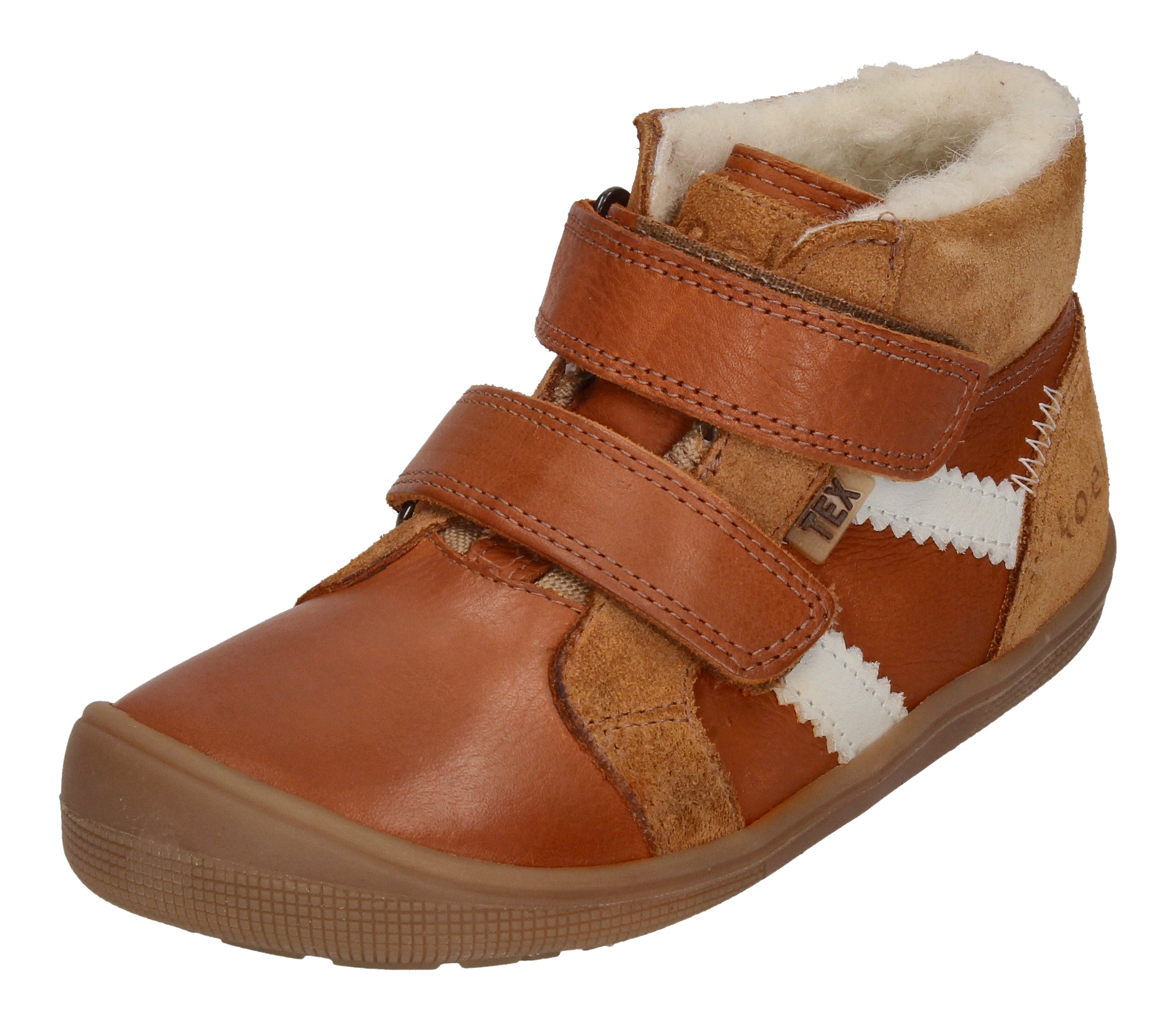 KOEL Barefoot Kinderstiefel - ETHAN TEX WOOL - cognac-0