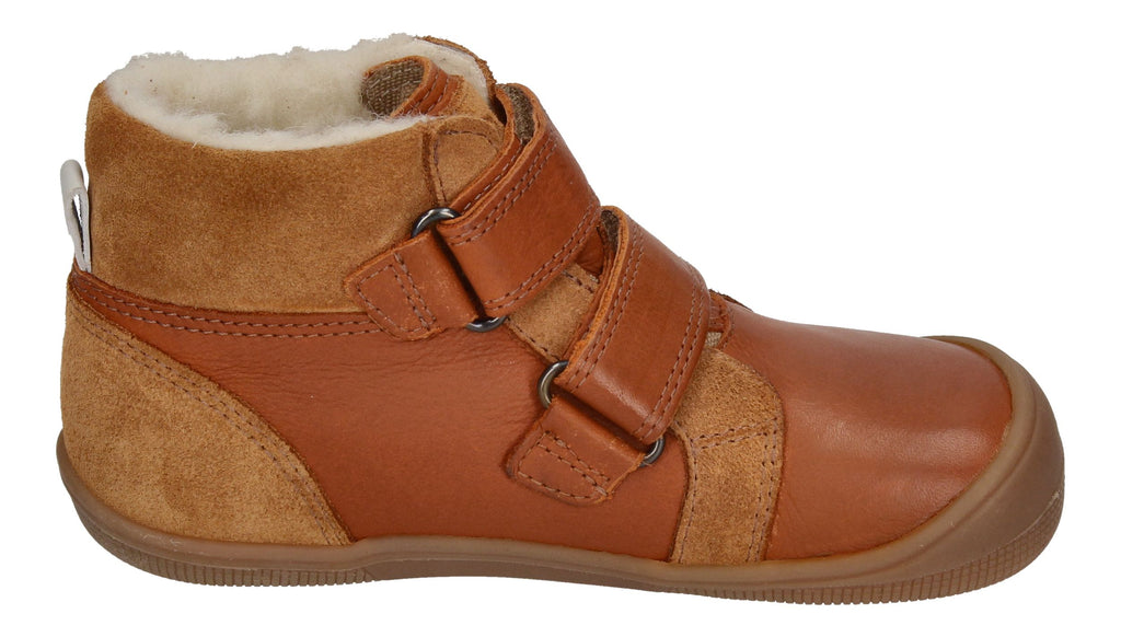 KOEL Barefoot Kinderstiefel - ETHAN TEX WOOL - cognac-3