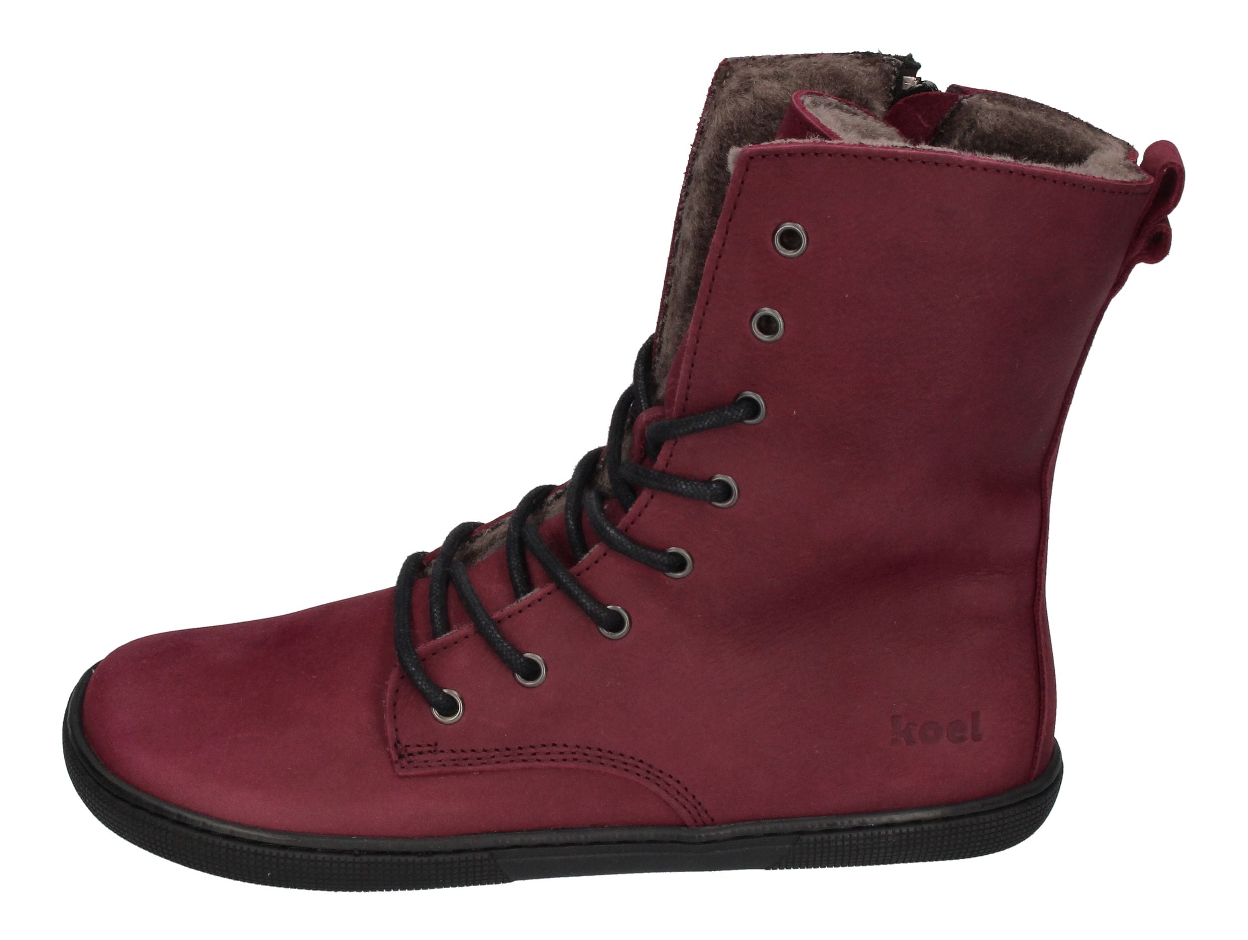 KOEL Damen Barefoot Booties mit Lammwolle FARO - bordo-1