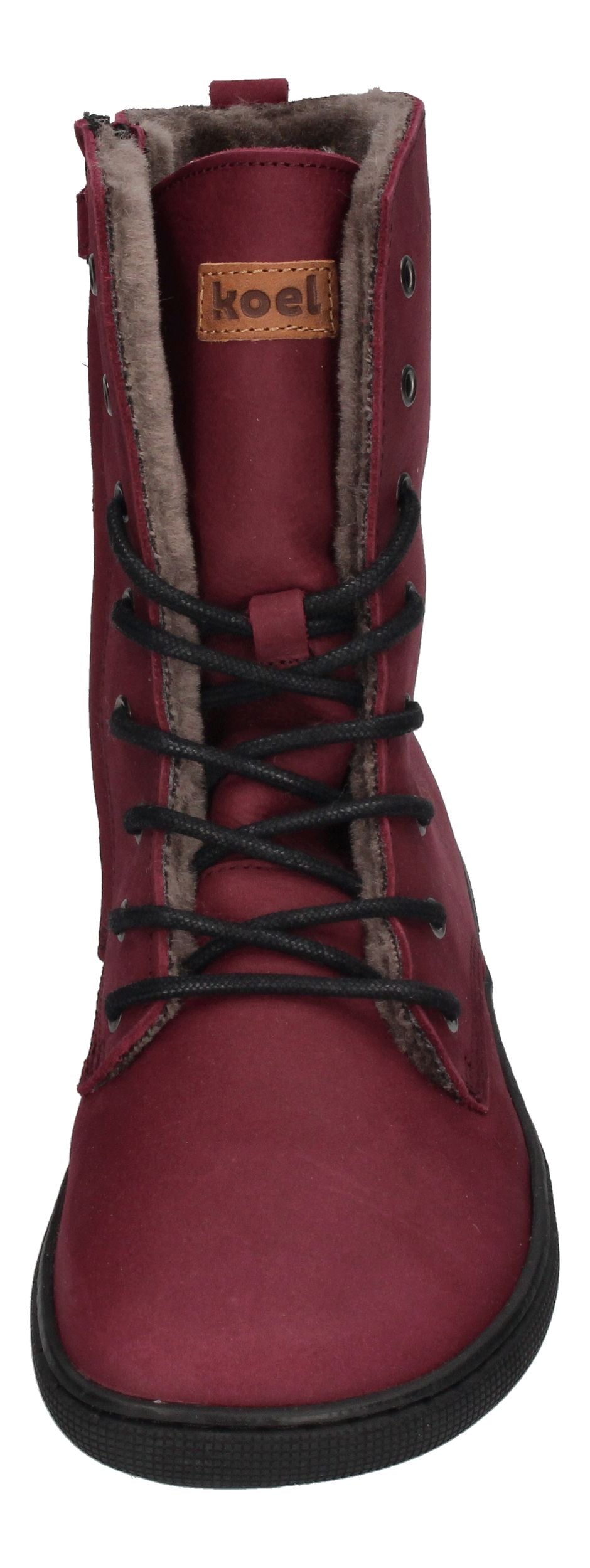 KOEL Damen Barefoot Booties mit Lammwolle FARO - bordo-2