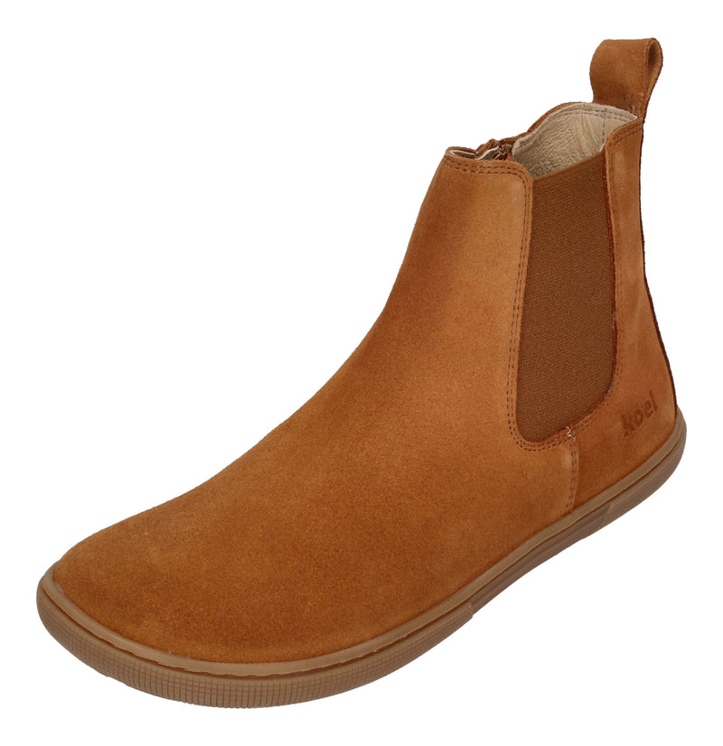 KOEL Barefoot Damenschuhe - Booties FILAS SUEDE cognac