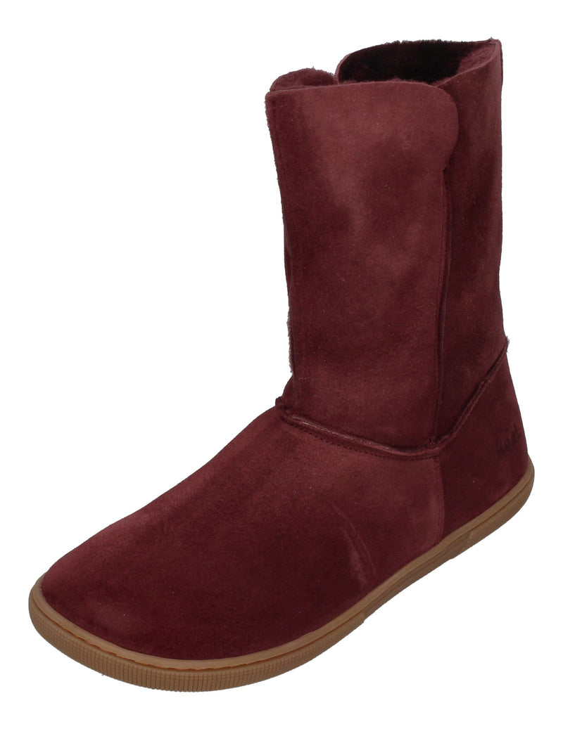 KOEL Damen - Lammwolle Barefoot Stiefel FREYA - bordo