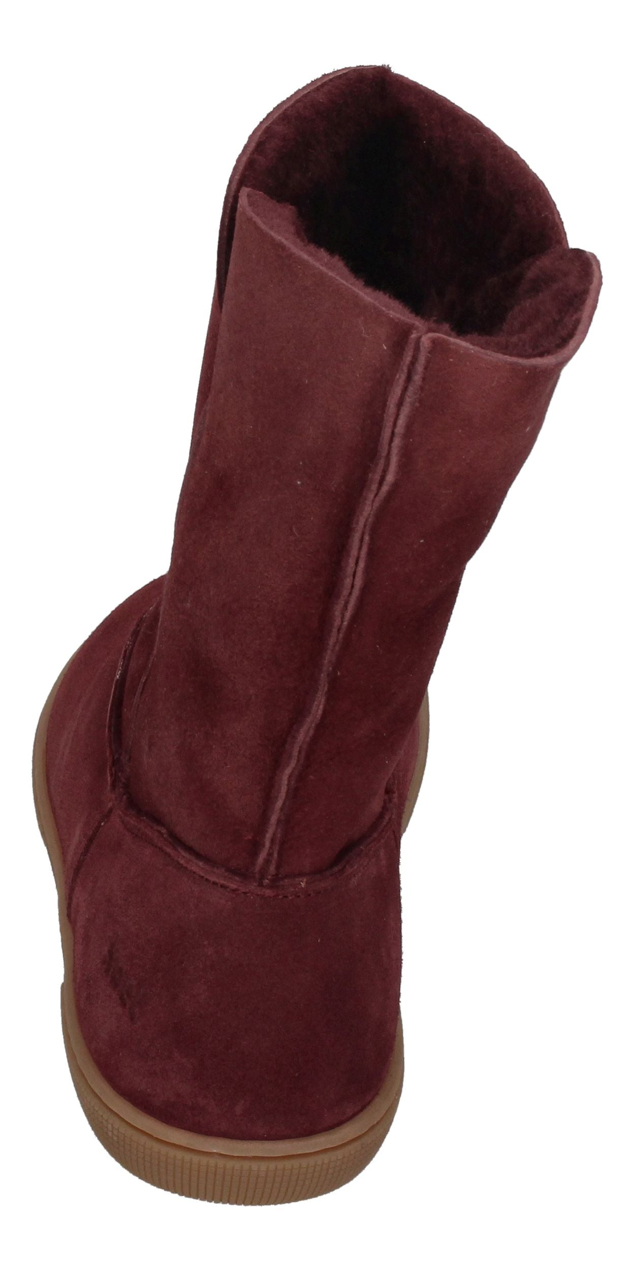 KOEL Damen - Lammwolle Barefoot Stiefel FREYA - bordo