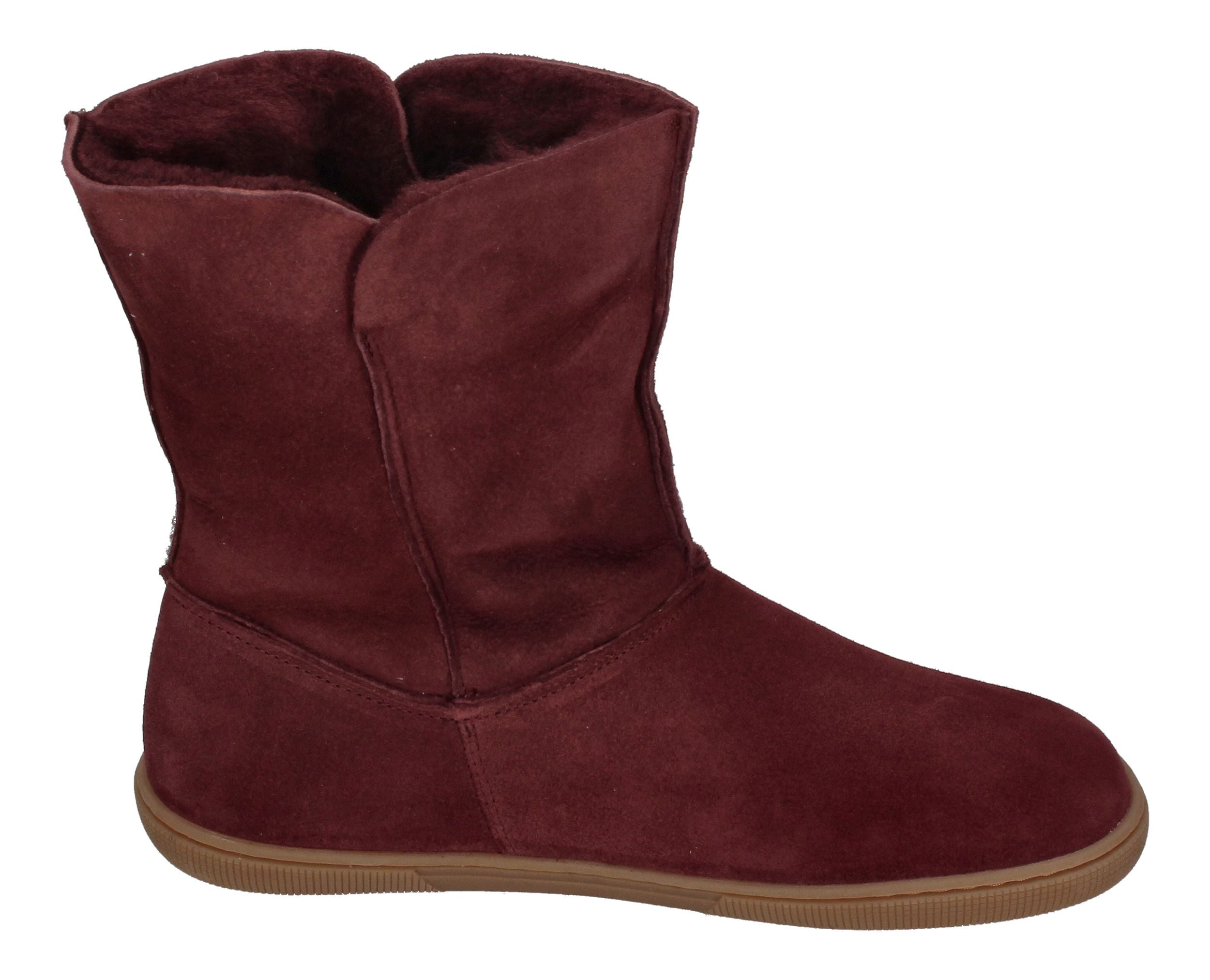 KOEL Damen - Lammwolle Barefoot Stiefel FREYA - bordo