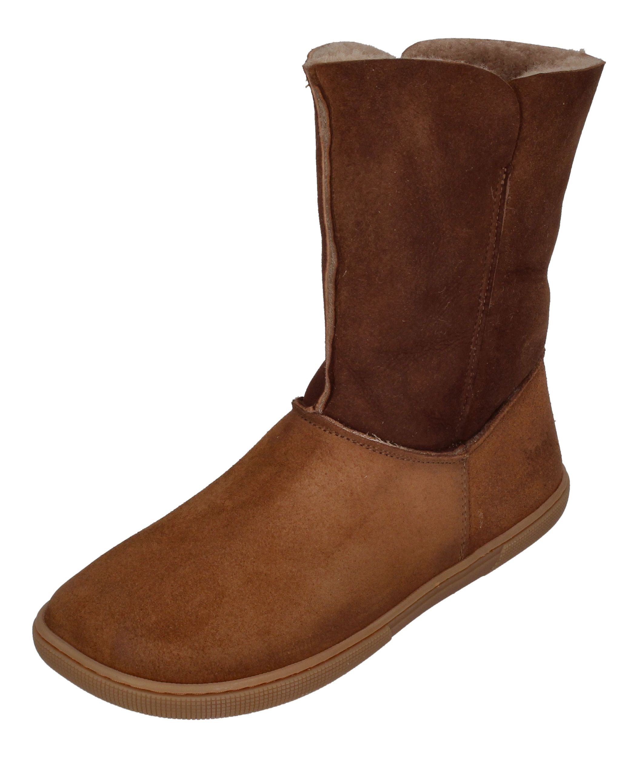 KOEL Damen - Lammwolle Barefoot Stiefel FREYA - taupe