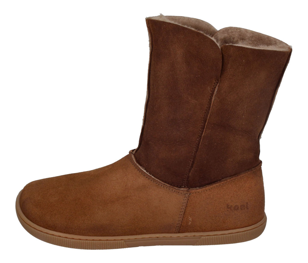 KOEL Damen - Lammwolle Barefoot Stiefel FREYA - taupe