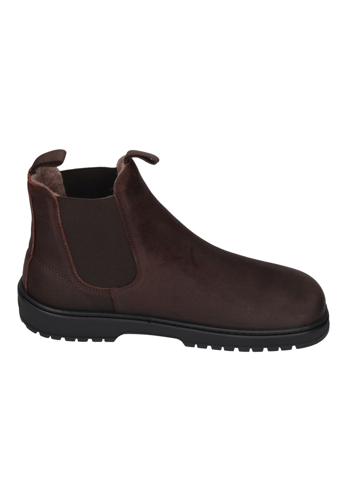 KOEL Gavi Felt Chelsea-Boot in Chocolate, dunkelbraunes Leder mit Stretcheinsatz und Futter, von der anderen Seite