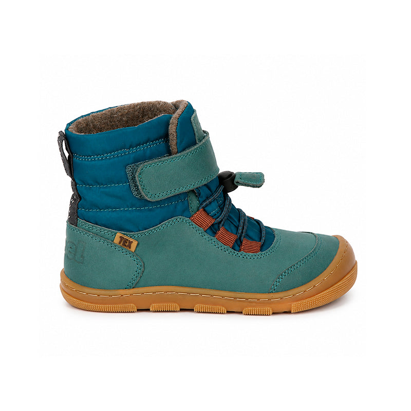 KOEL gefütterte Barefoot Kinderboots KULLA WOOL TEX Turquoise