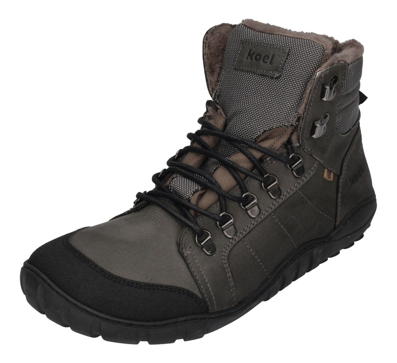 KOEL Herrenschuhe Barefoot Boots - PAUL LAMBWOOL dark grey