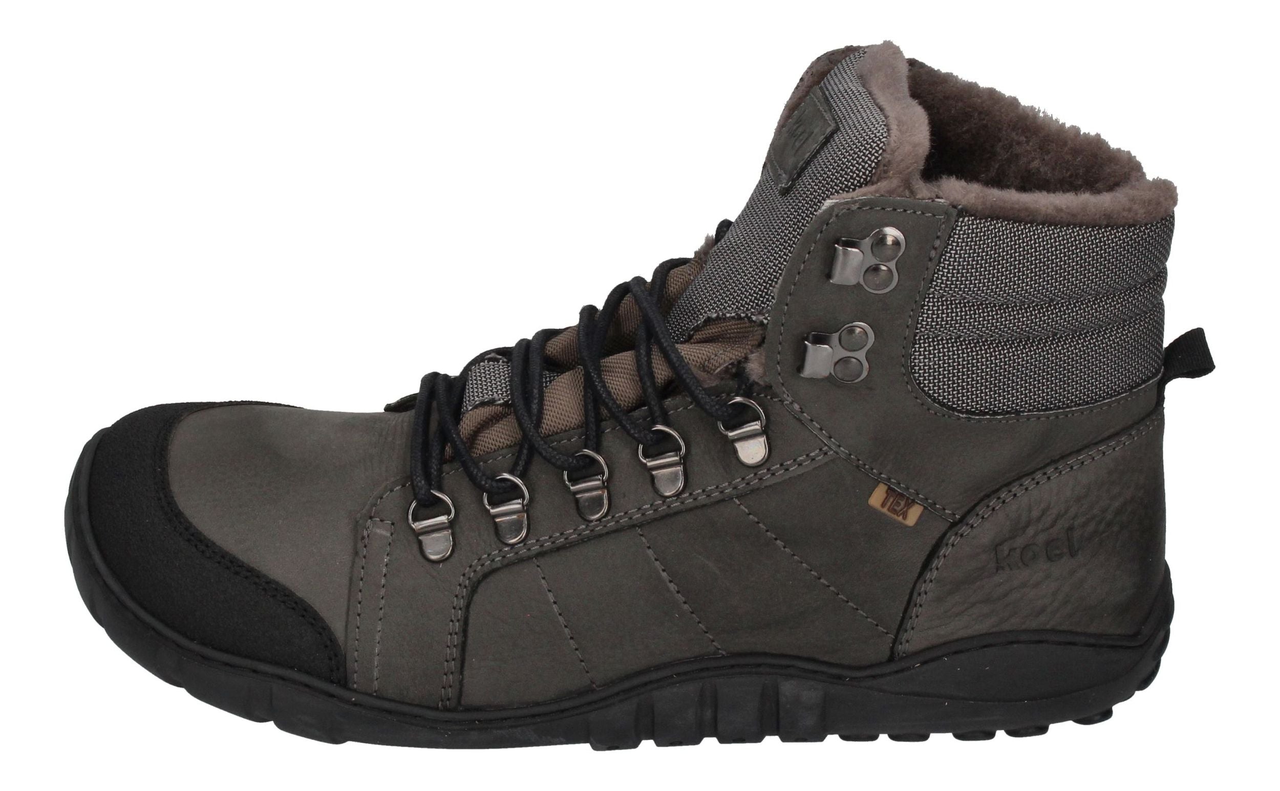 KOEL Herrenschuhe Barefoot Boots - PAUL LAMBWOOL dark grey