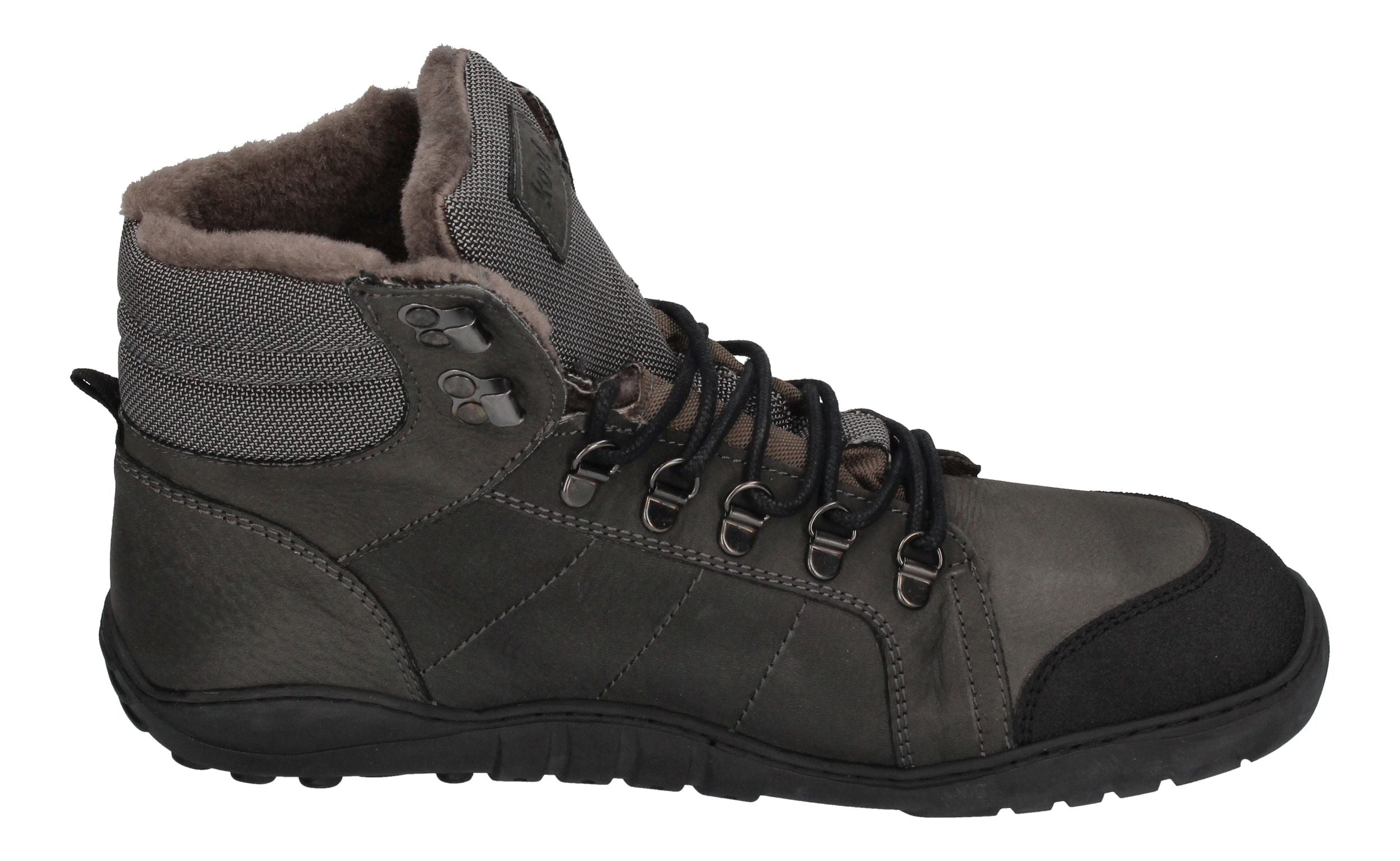 KOEL Herrenschuhe Barefoot Boots - PAUL LAMBWOOL dark grey