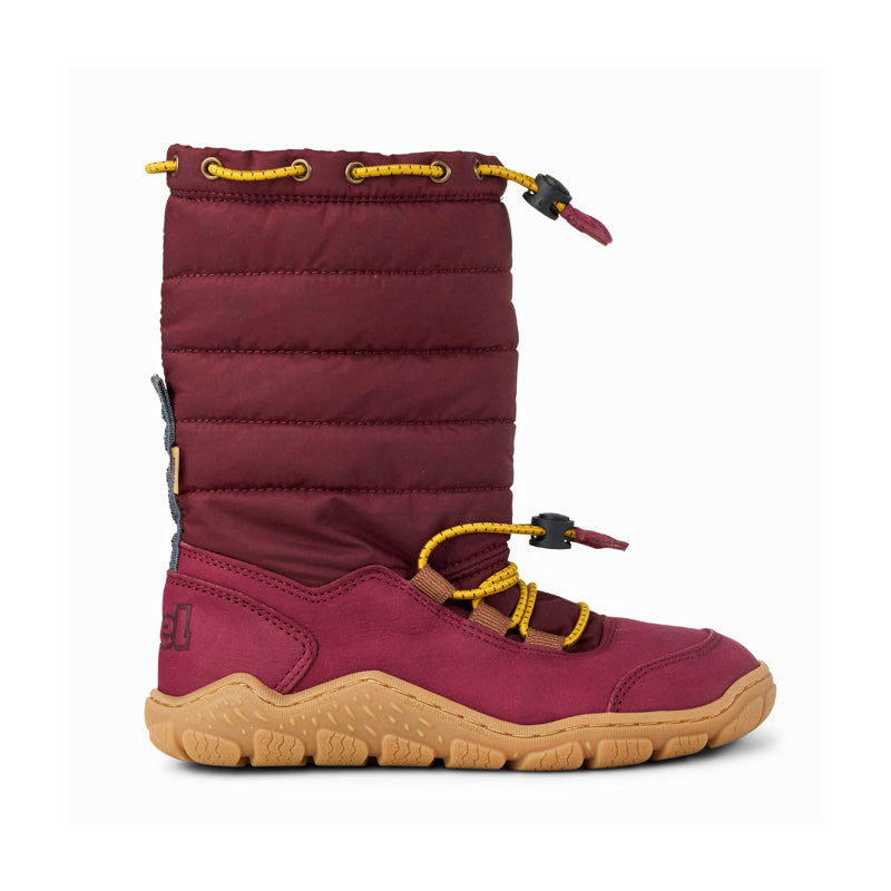 KOEL Rana Ladies Bordo, gesteppter Damen-Winterstiefel mit Kordelzug und Schnellschnürung, Seitenansicht
