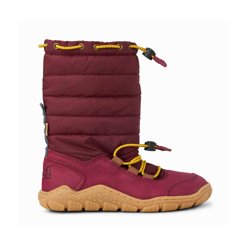 KOEL warm gefütterte Barefoot Kinderstiefel RANA TREK Bordo