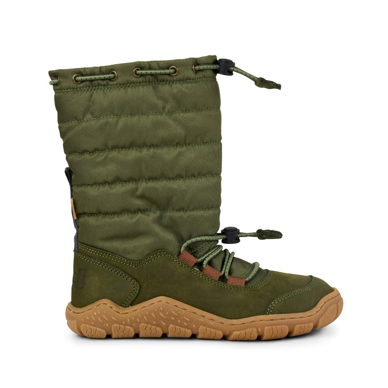 KOEL warm gefütterte Barefoot Kinderstiefel RANA TREK Green