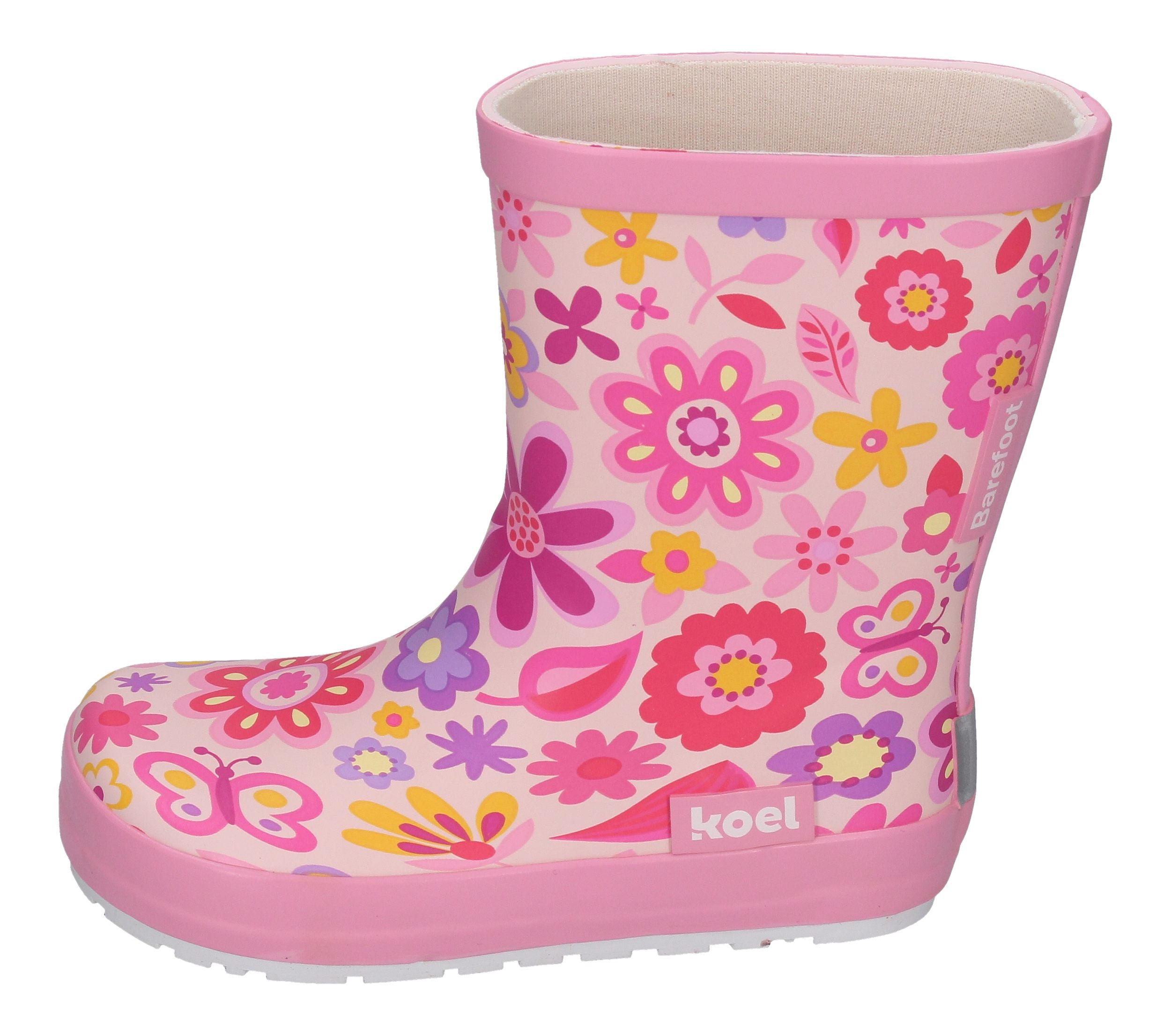 KOEL Barefoot - Gummistiefel WELLIE BARE MULTI fuchsia flowers