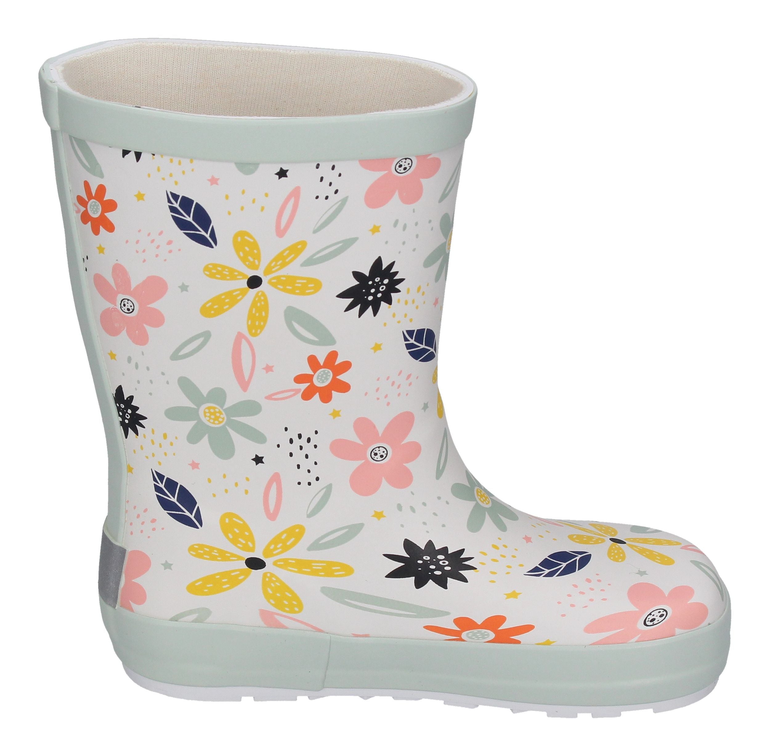 KOEL Barefoot - Gummistiefel WELLIE BARE MULTI white flowers