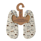 SLIPSTOP Kinder Hausschuhe Badeschuhe Luke Baufahrzeuge beige