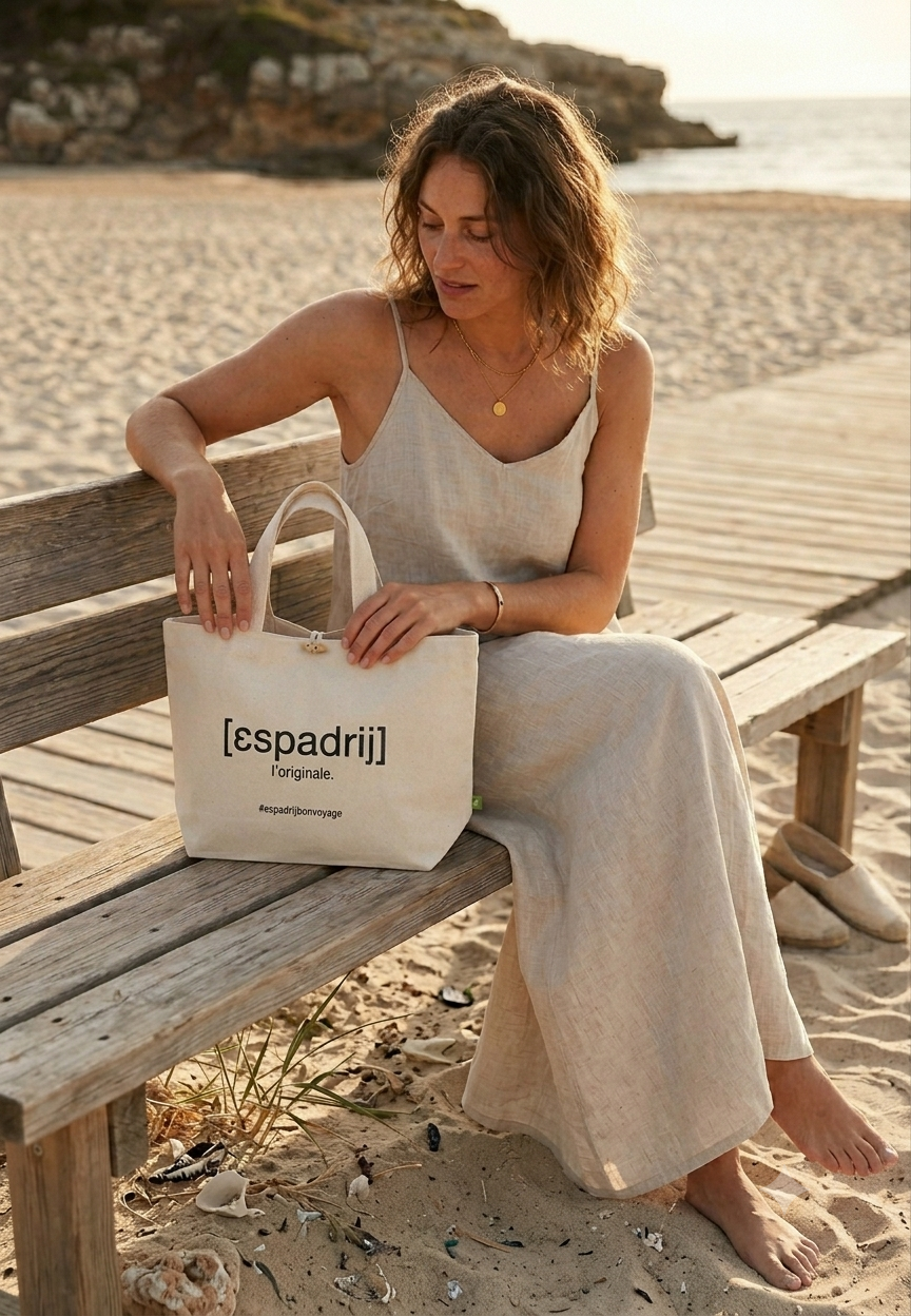 ESPADRIJ L'ORIGINALE Strandtasche BEACHTOTE MEDIUM nature