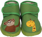 NANGA Kinderschuhe - Hausschuhe AFFE - grün-5