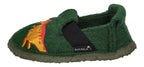 NANGA Kinderschuhe - Hausschuhe DINOS - dunkelgrün-1