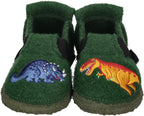 NANGA Kinderschuhe - Hausschuhe DINOS - dunkelgrün-5