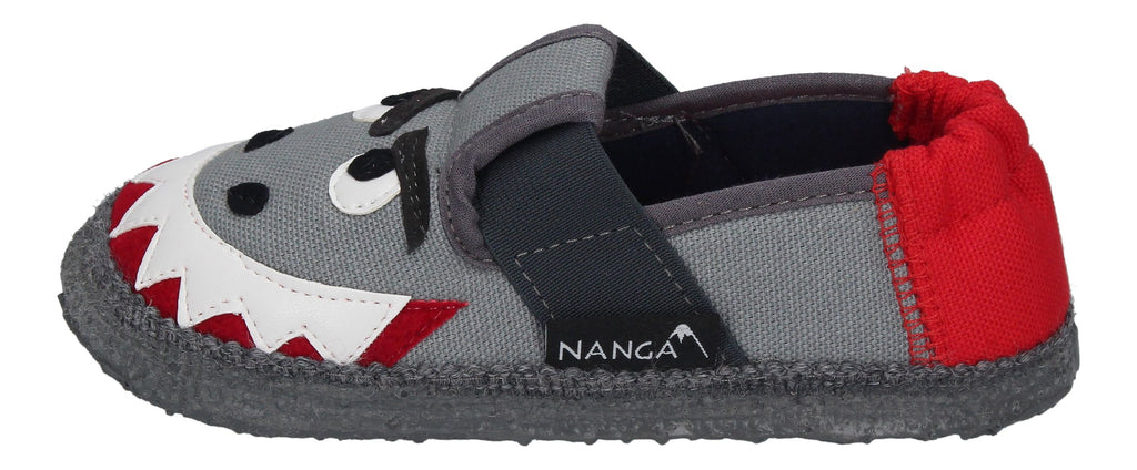 NANGA Kinderschuhe - Hausschuhe HAI - mittelgrau