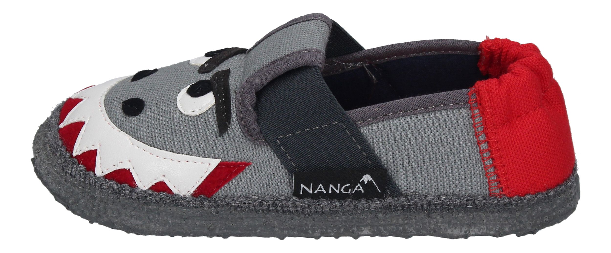 NANGA Kinderschuhe - Hausschuhe HAI - mittelgrau
