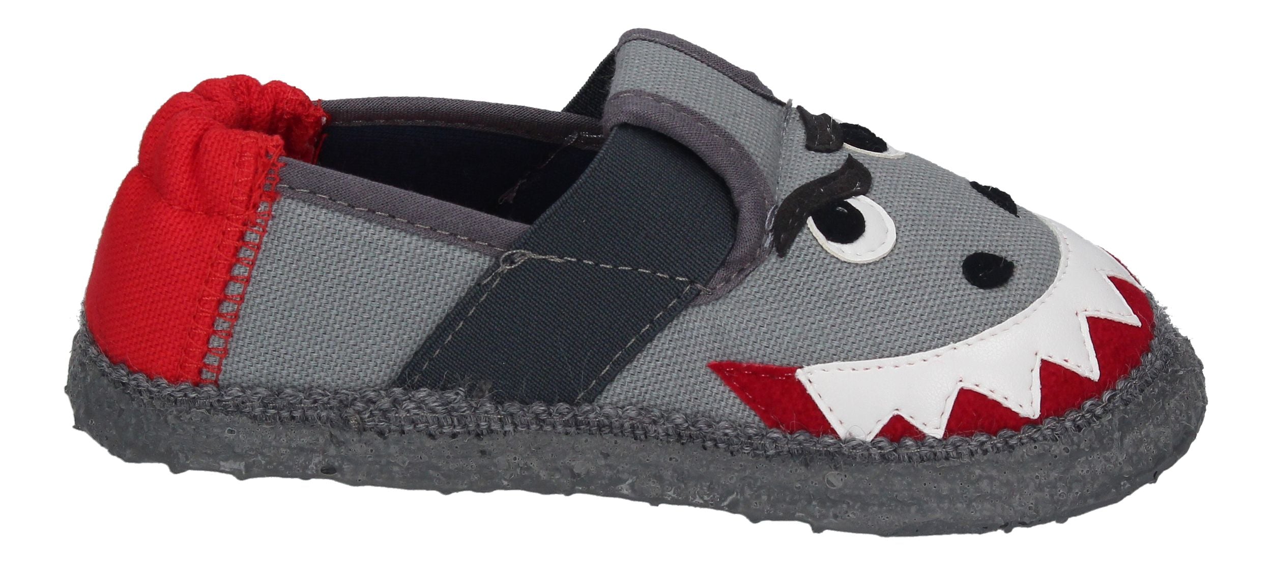 NANGA Kinderschuhe - Hausschuhe HAI - mittelgrau