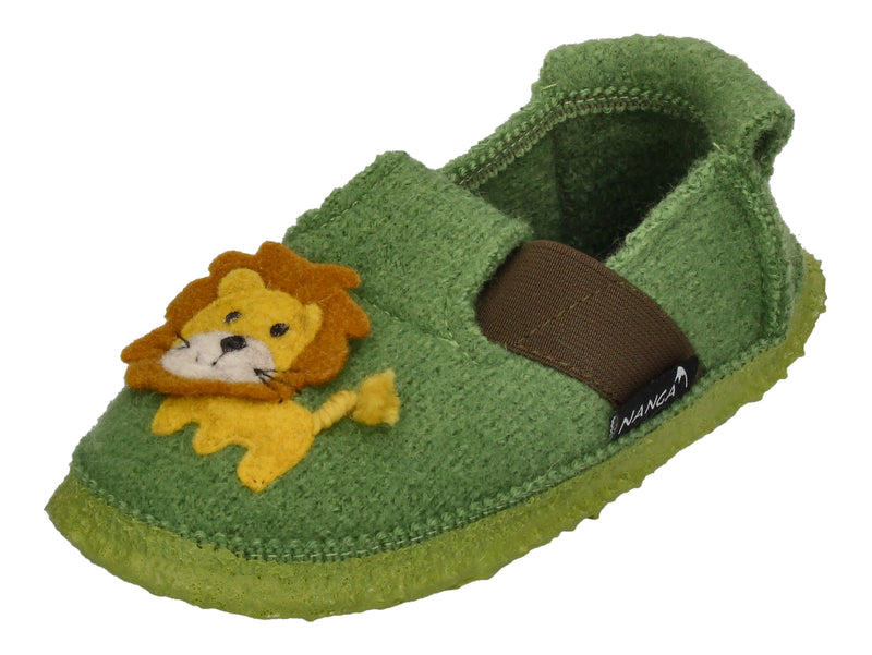NANGA Kinderschuhe - Hausschuhe JUNGLE KINGS - grün-0