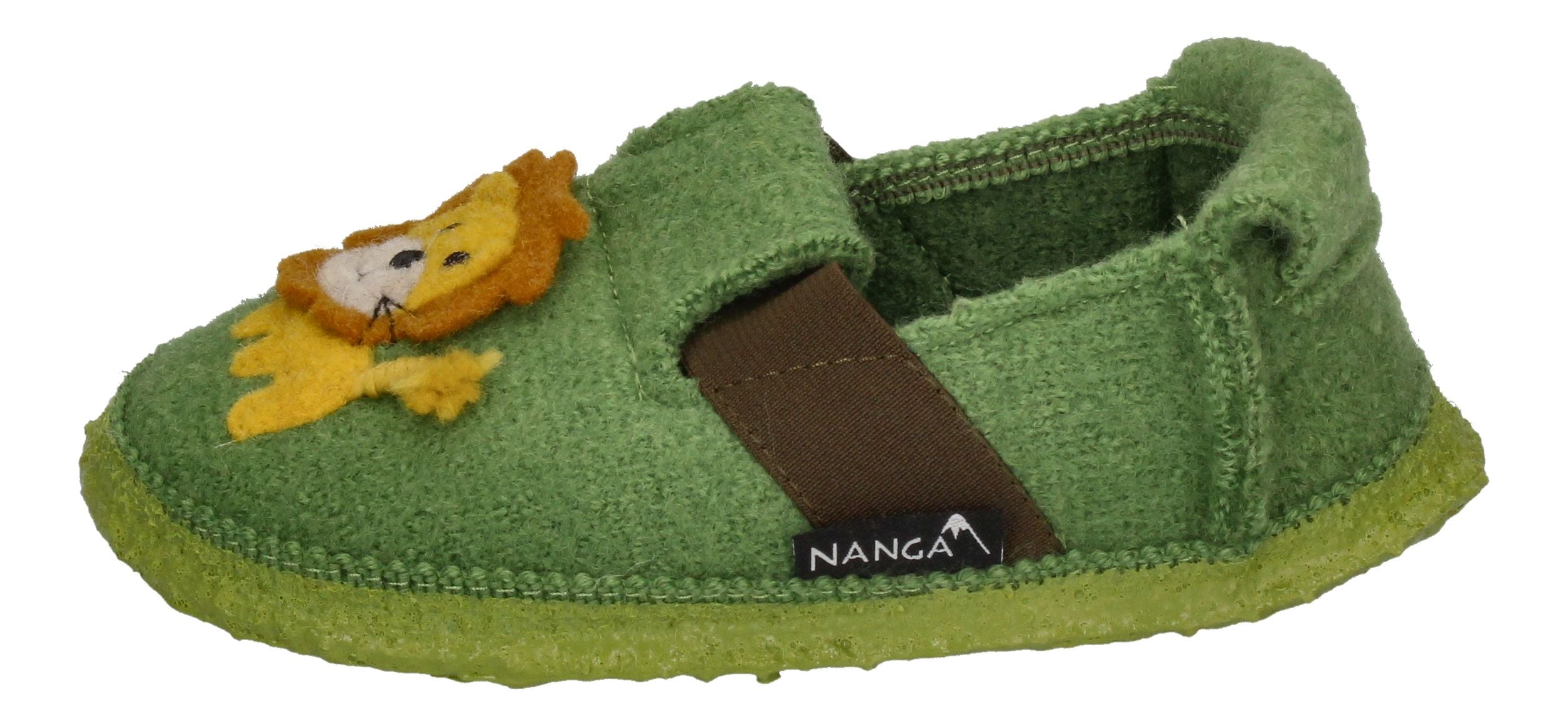 NANGA Kinderschuhe - Hausschuhe JUNGLE KINGS - grün-1