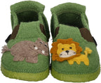 NANGA Kinderschuhe - Hausschuhe JUNGLE KINGS - grün-5