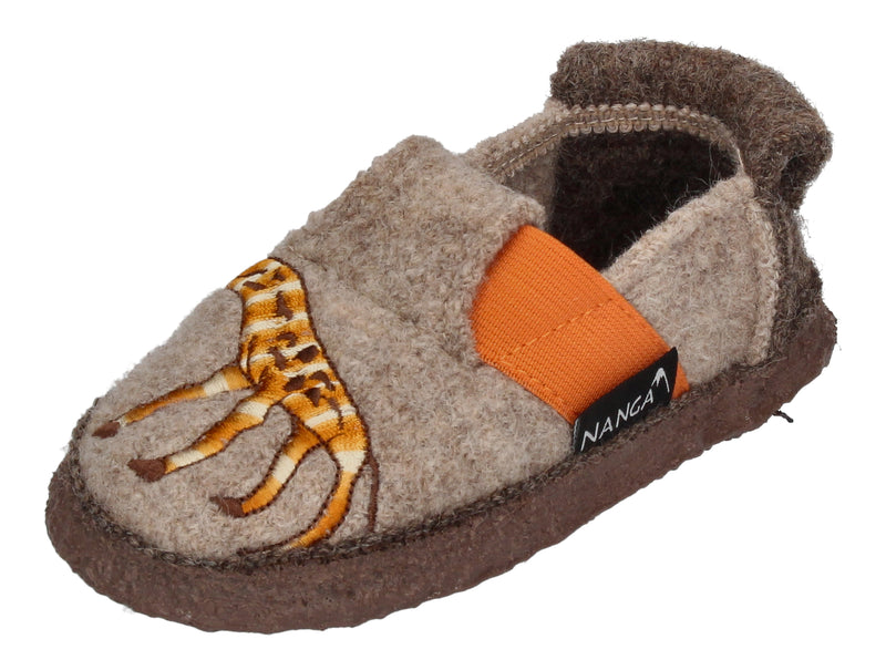 NANGA Kinderschuhe - Hausschuhe LAZY GIRAF - natur-0