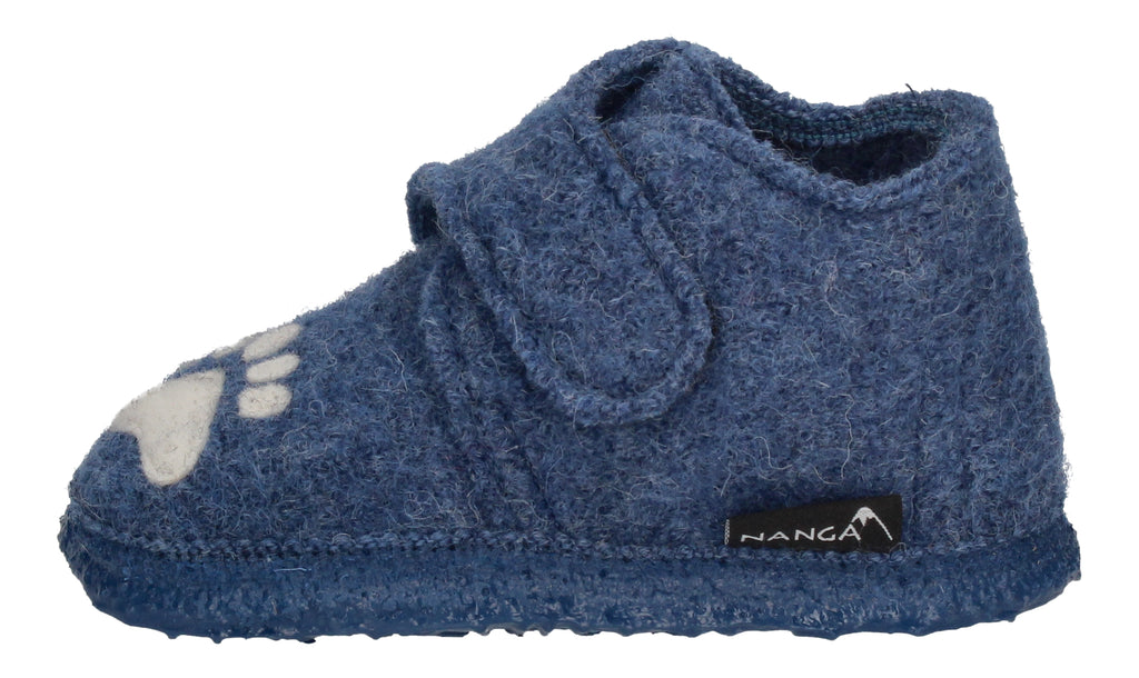 NANGA Kinderschuhe - Hausschuhe LITTLE POLAR BEAR blau-1