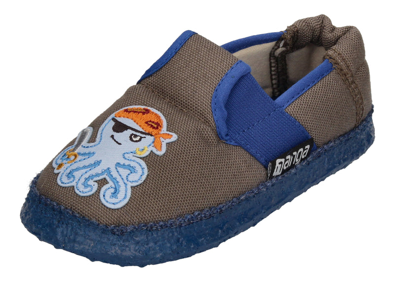 NANGA Kinderschuhe - Hausschuhe LUSTIGE PIRATEN - wald