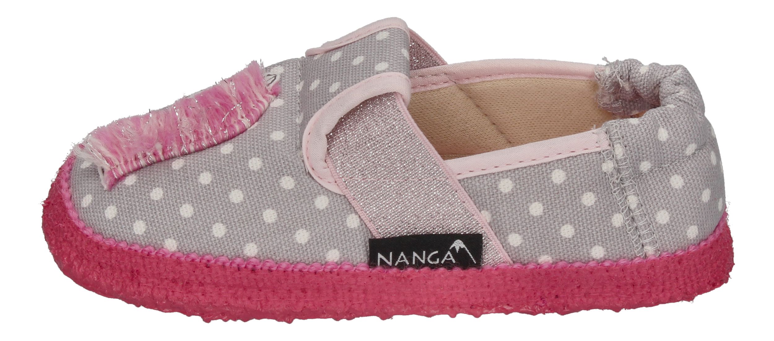 NANGA Kinderschuhe - Hausschuhe PFERDCHEN  - hellgrau-1